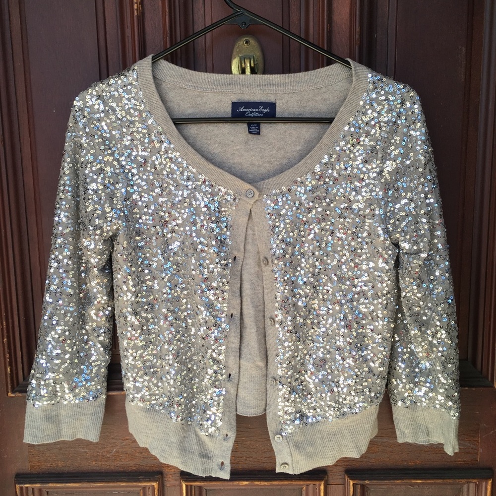 American eagle sequined cardigan